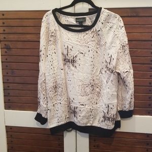 Cynthia Rowley 2x varsity 3/4 length tee